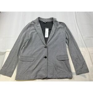 NWT Womens Joan Vass Gray Cardigan Sweater Sz 2/ US 12-14